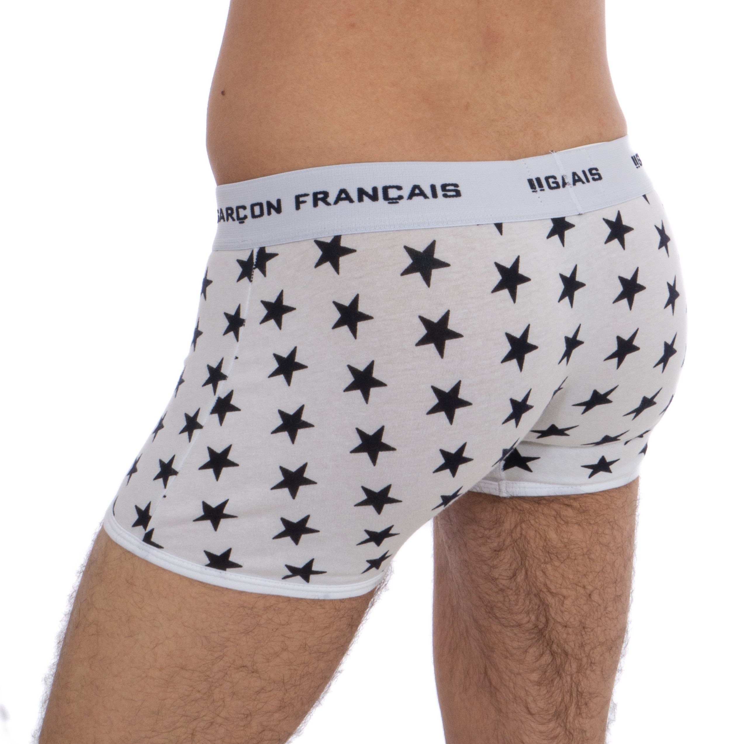 Long-star boxer - white - Garçon Français : sale of Boxer shorts, S...