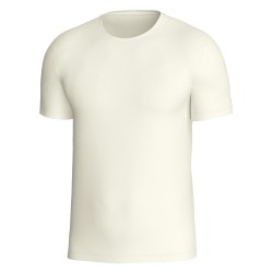 Ropa interior térmica de la marca IMPETUS - Camiseta de manga corta en lana Lyocell - blanco - Ref : IM132120100 WT68