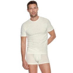 Thermal underwear of the brand IMPETUS - Short-sleeved T-shirt in Lyocell Wool - white - Ref : IM132120100 WT68