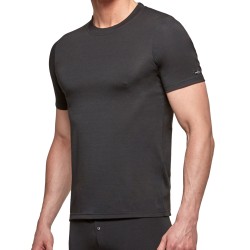 Ropa interior térmica de la marca IMPETUS - Camiseta de manga corta en lana Lyocell - negro - Ref : IM132120100 BK020