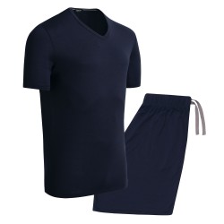 Pyjamas der Marke IMPETUS - Weicher Premium - Marineblauer kurzer Pyjama - Ref : 4065F84 F86