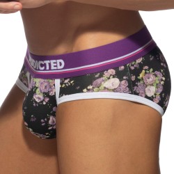 Slip, Tanga de la marque ADDICTED - Slip Violet flowers - Ref : AD1223 C10