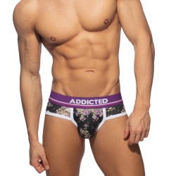 Slip de la marca ADDICTED - Slip Flores violetas - Ref : AD1223 C10