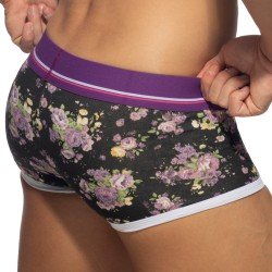 Boxer shorts, Shorty of the brand ADDICTED - Trunk Violet flowers - Ref : AD1224 C10