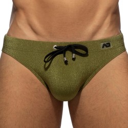 Bagno breve del marchio ADDICTED - Pique Speedo Slip da bagno - kaki - Ref : ADS318 C12