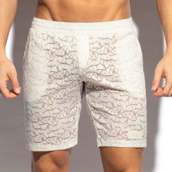 Loungewear der Marke ES COLLECTION - Bermuda Shorts Spider - elfenbein - Ref : SP311 C02