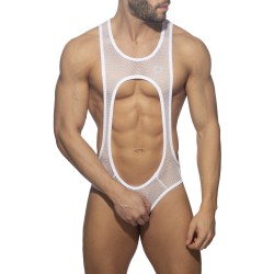 Body de la marque ADDICTED - Singlet sexy mesh - blanc - Ref : ADP03 C01