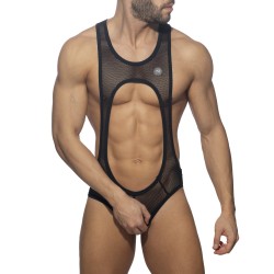 Body der Marke ADDICTED - Sexy Singlet Mesh - schwarz - Ref : ADP03 C10