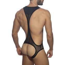 Body der Marke ADDICTED - Sexy Singlet Mesh - schwarz - Ref : ADP03 C10