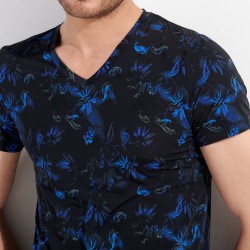 Manches courtes de la marque HOM - T-Shirt col V HOM Temptation Grant - Ref : 402720 P004