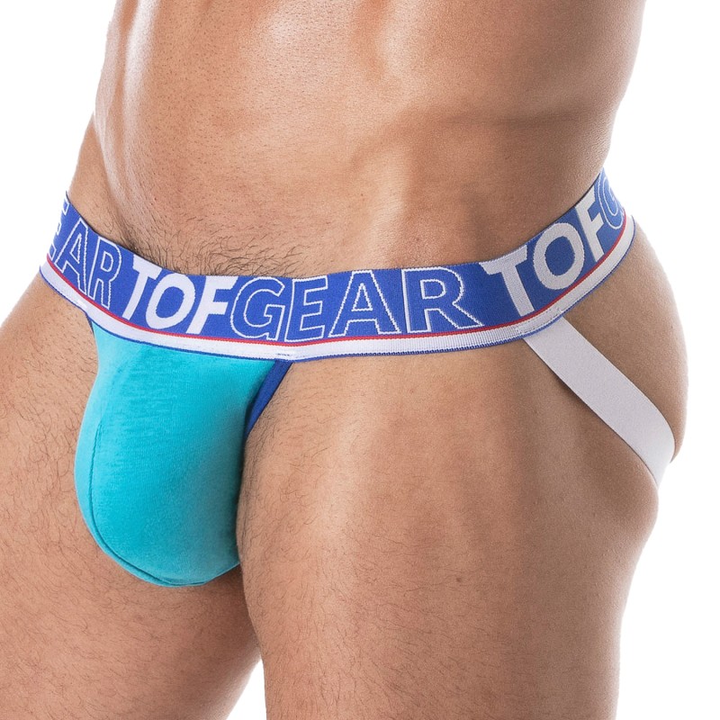 Jockstraps of the brand TOF PARIS - Champion Jockstrap Tof Paris - Turquoise - Ref : TOF301T