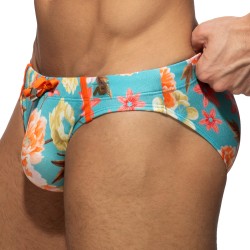 Bath Brief of the brand ADDICTED - Swim Trunks Roses - blue - Ref : ADS330 C08