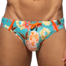 Bath Brief of the brand ADDICTED - Swim Trunks Roses - blue - Ref : ADS330 C08