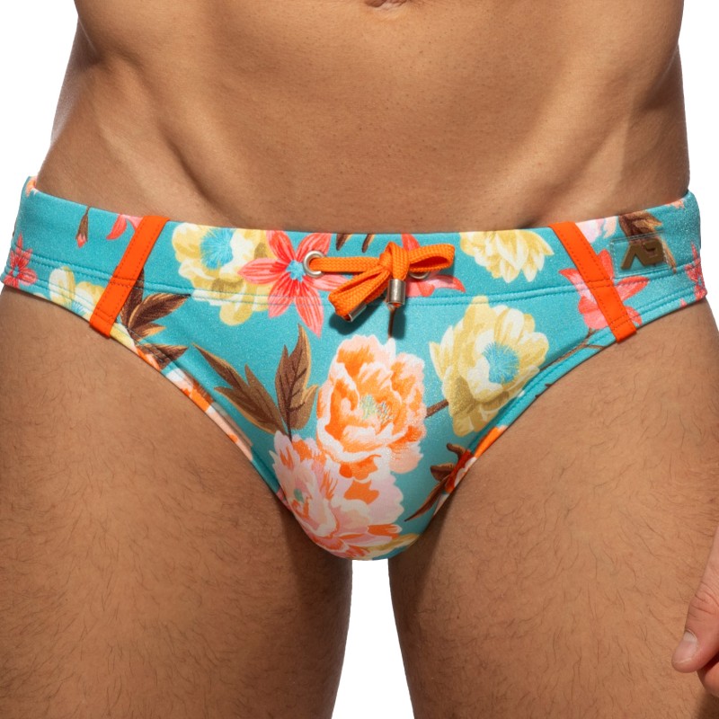 Badeschein der Marke ADDICTED - Badehose Roses - blau - Ref : ADS330 C08