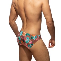 Badeschein der Marke ADDICTED - Badehose Roses - braun - Ref : ADS330 C13