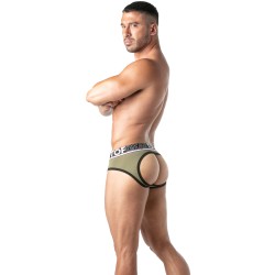 Brief of the brand TOF PARIS - Backless Briefs Champion Tof Paris - Khaki - Ref : TOF300K