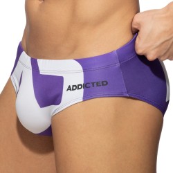 Bath Brief of the brand ADDICTED - Logo swim briefs extra large - purple - Ref : ADS045 C19