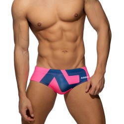 Badeschein der Marke ADDICTED - Badehose Logo extra groß - fuchsia - Ref : ADS045 C24