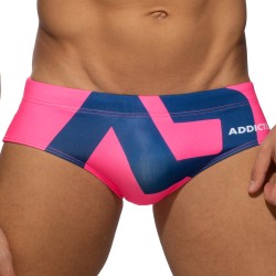 Bath Brief of the brand ADDICTED - Swim trunks logo extra large - fuchsia - Ref : ADS045 C24