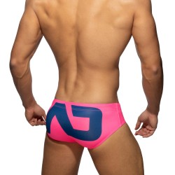 Badeschein der Marke ADDICTED - Badehose Logo extra groß - fuchsia - Ref : ADS045 C24