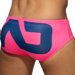 Bath Brief of the brand ADDICTED - Swim trunks logo extra large - fuchsia - Ref : ADS045 C24