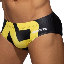 Badeschein der Marke ADDICTED - Badehose Logo extra groß - schwarz - Ref : ADS045 C10