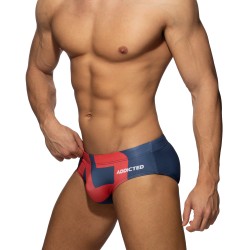 Bath Brief of the brand ADDICTED - Swim trunks logo extra large - navy - Ref : ADS045 C09