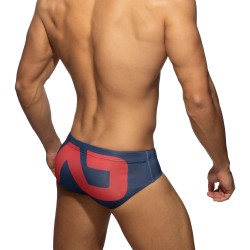 Bath Brief of the brand ADDICTED - Swim trunks logo extra large - navy - Ref : ADS045 C09