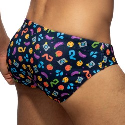 Badeschein der Marke ADDICTED - Emoji-Badehose - Ref : ADS325 C09