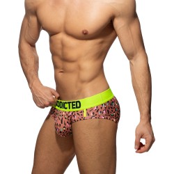 Slip, Tanga de la marque ADDICTED - Slip swimderwear tiger - marron - Ref : AD1232 C13