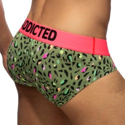 Brief of the brand ADDICTED - Swimderwear briefs tiger - khaki - Ref : AD1232 C12