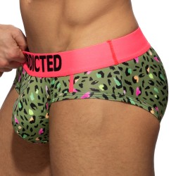 Slip del marchio ADDICTED - Slip da bagno tiger - kaki - Ref : AD1232 C12