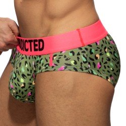 Swimderwear briefs tiger - khaki - ADDICTED : sale of Brief for men...