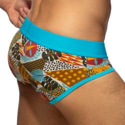 Slip, Tanga de la marque ADDICTED - Slip swimderwear Wood Masks - Ref : AD1235 C08