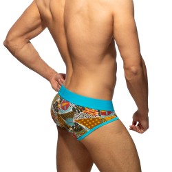 Slip, Tanga de la marque ADDICTED - Slip swimderwear Wood Masks - Ref : AD1235 C08