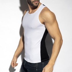 Tank top of the brand ES COLLECTION - Recycled Rib tank top two-tone - white - Ref : TS323 C01