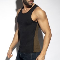 Tank top of the brand ES COLLECTION - Recycled Rib tank top two-tone - black - Ref : TS323 C10