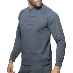Lange Schlauen der Marke ADDICTED - Sweatshirt aus recycelter Baumwolle - navy - Ref : AD1225 C09