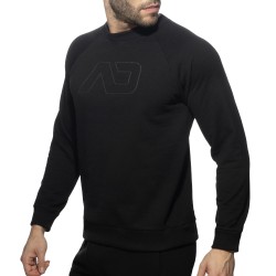 Lange Schlauen der Marke ADDICTED - Schwarzes Sweatshirt aus recycelter Baumwolle - Ref : AD1225 C10