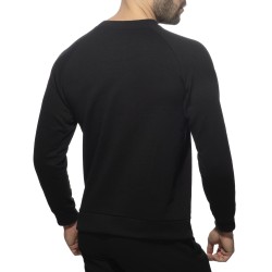 Recycled Cotton - Black Sweatshirt - ADDICTED : sale of Long Sleeve...