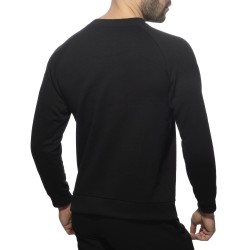 Lange Schlauen der Marke ADDICTED - Schwarzes Sweatshirt aus recycelter Baumwolle - Ref : AD1225 C10