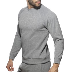 Mangas largas de la marca ADDICTED - Sudadera Algodón Reciclado - gris - Ref : AD1225 C11
