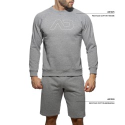 Mangas largas de la marca ADDICTED - Sudadera Algodón Reciclado - gris - Ref : AD1225 C11
