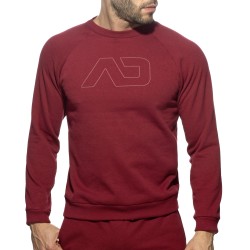 Mangas largas de la marca ADDICTED - Sudadera de algodón reciclado - burdeos - Ref : AD1225 C29