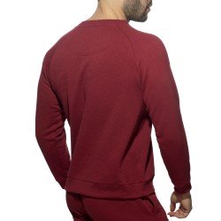 Recycled Cotton - burgundy sweatshirt - ADDICTED : sale of Long Sle...