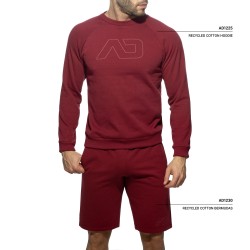 Manches longues de la marque ADDICTED - Sweatshirt Recycled Cotton - bordeaux - Ref : AD1225 C29