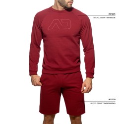 Bermuda de la marque ADDICTED - Bermuda recycled Cotton - bordeaux - Ref : AD1230 C29