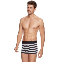 Pantaloncini boxer, Shorty del marchio EDEN PARK - Boxer a righe grigie - Ref : E201E41 169