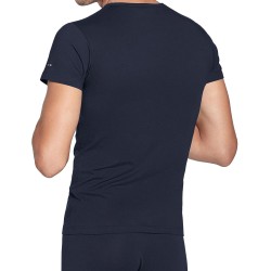 Kurze Ärmel der Marke EDEN PARK - T-Shirt uni V Hals schwarz - Ref : E351E60 039