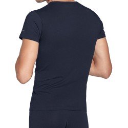 Kurze Ärmel der Marke EDEN PARK - T-Shirt uni V Hals schwarz - Ref : E351E60 039